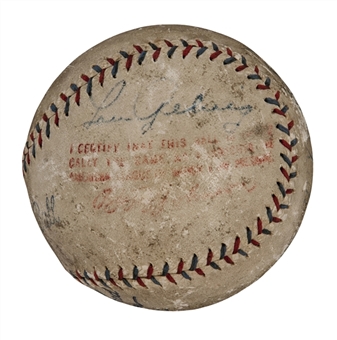 1926-1927 Babe Ruth and Lou Gehrig Signed OAL Ban Johnson Ball (JSA LOA)